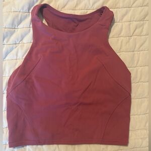 Lulu cropped high neck tank